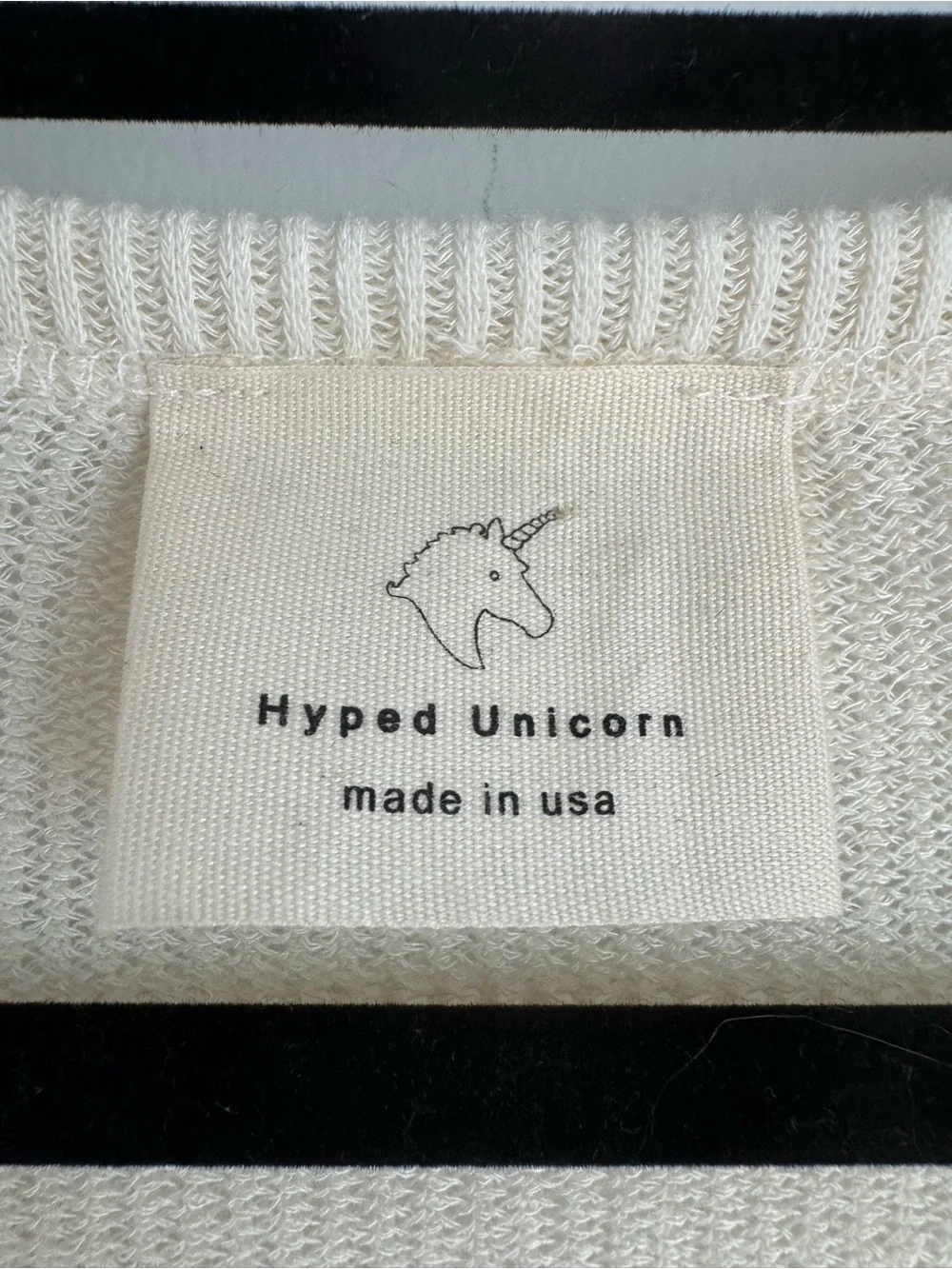 Hyped Unicorn Lone Sleeve Tunic Top High Low Semi Sheer Made in USA Women's L